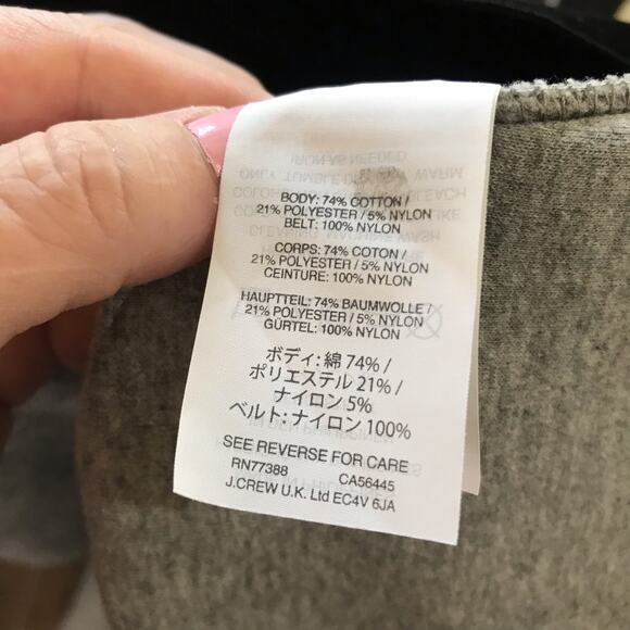 J. Crew Size 14 A Line Gray Dress Velvet Tie Belt EUC Back Zip Midi Length G8476 - Picture 12 of 14